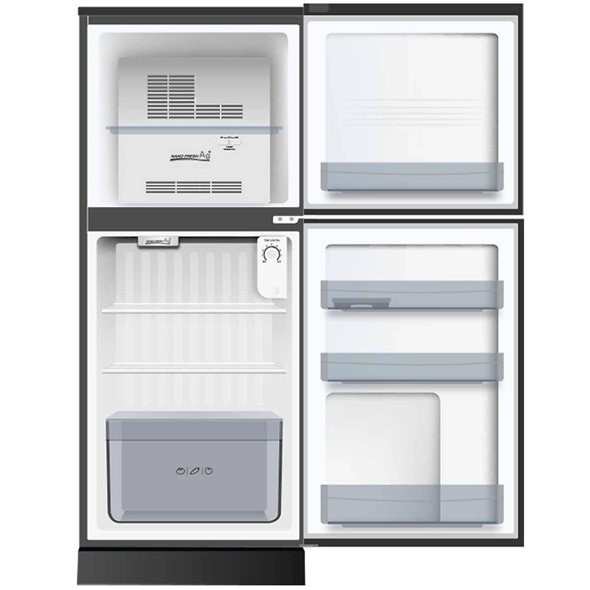 - Tủ Lạnh AQUA 143 Lít AQR-T150FA - Dung tích tổng: 143 lít Không đóng tuyết