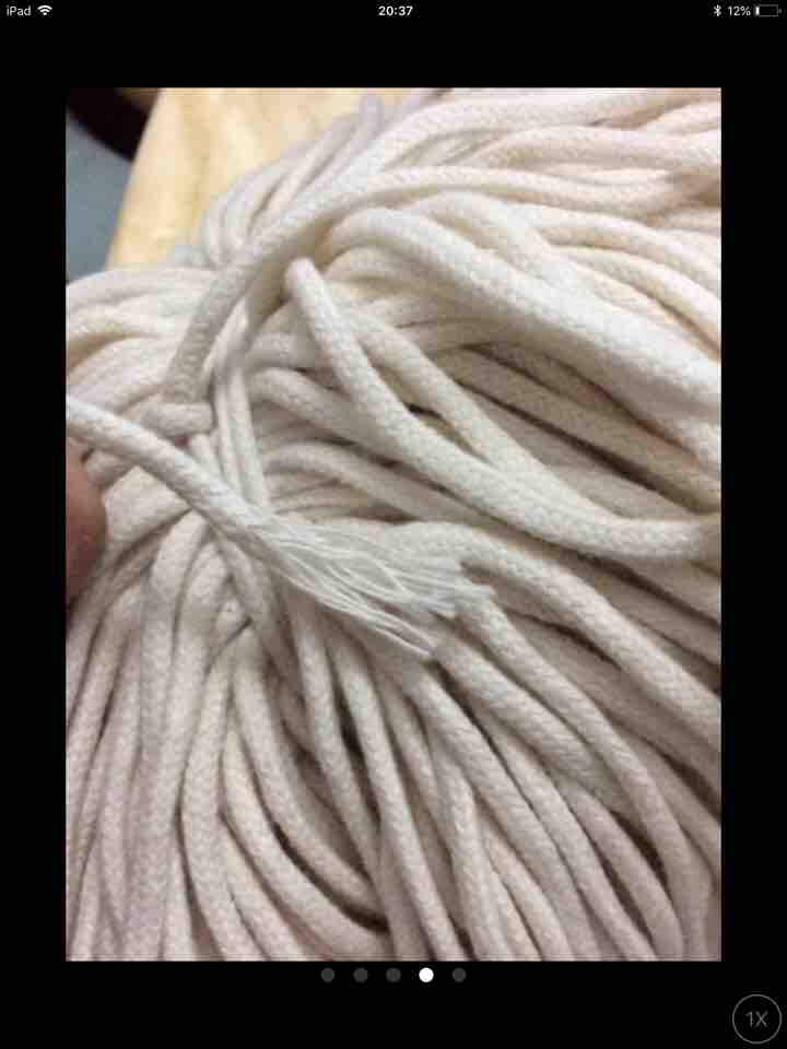 100 m dây đan macrame 100% cotton màu ngà giá sỉ