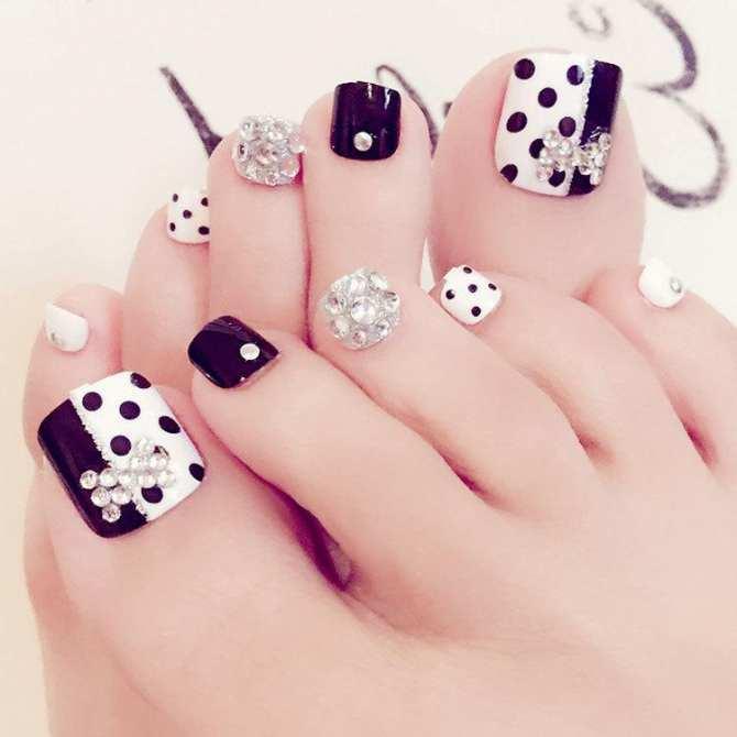 Bộ 24 Móng chân giả ,nail giả , móng giả C3(Tặng kèm keo dán móng)