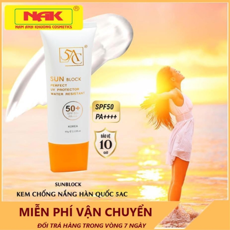 Kem chống nắng dưỡng ẩm lâu trôi 5AC Hàn quốc dùng được cho da nhờn