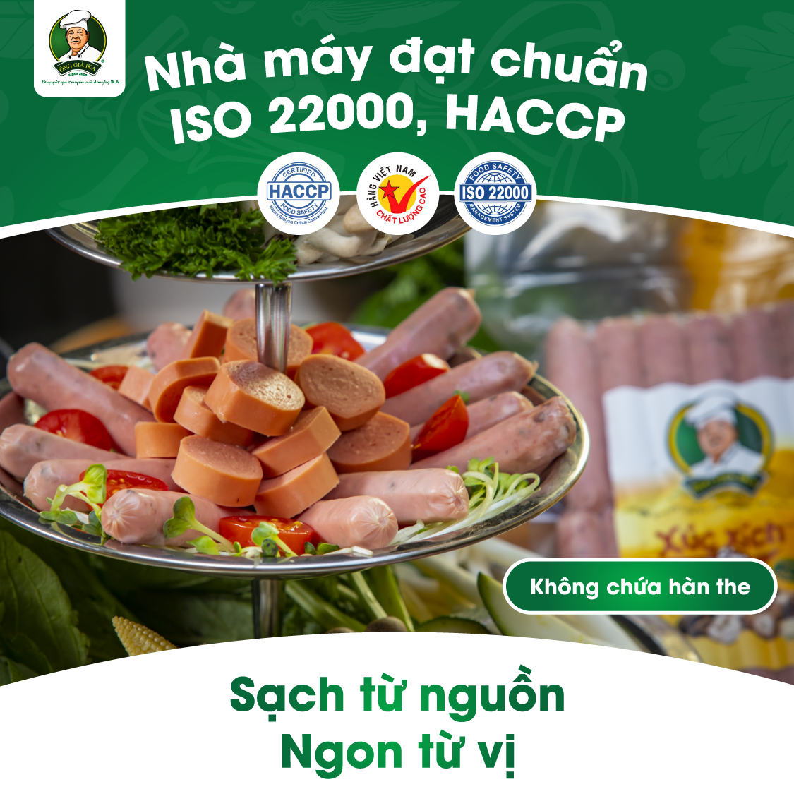 [ Chỉ giao HCM & Hà Nội ] Xúc xích Nấm 400g Ông già Ika
