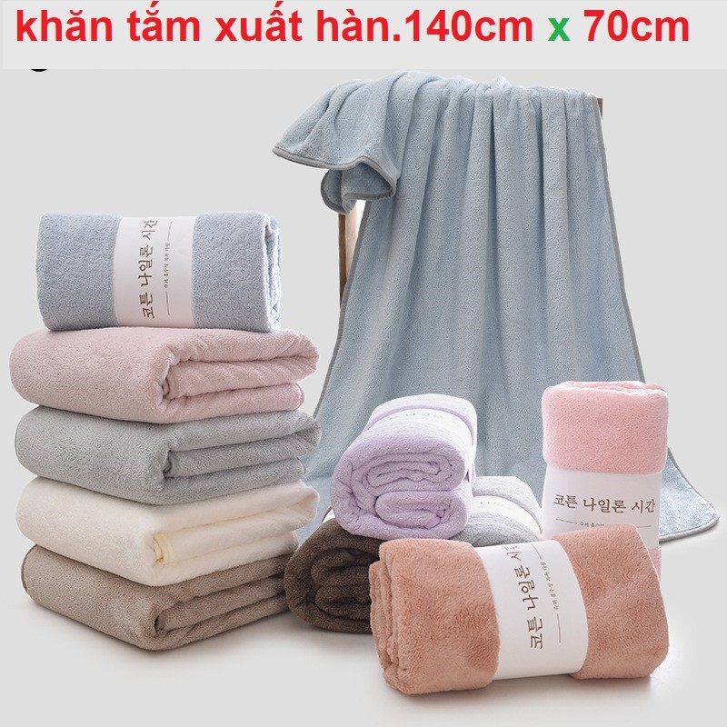 Khăn tắm lông cừu Hàn quốc siêu mềm mại ( dài 140cm rộng 70cm)