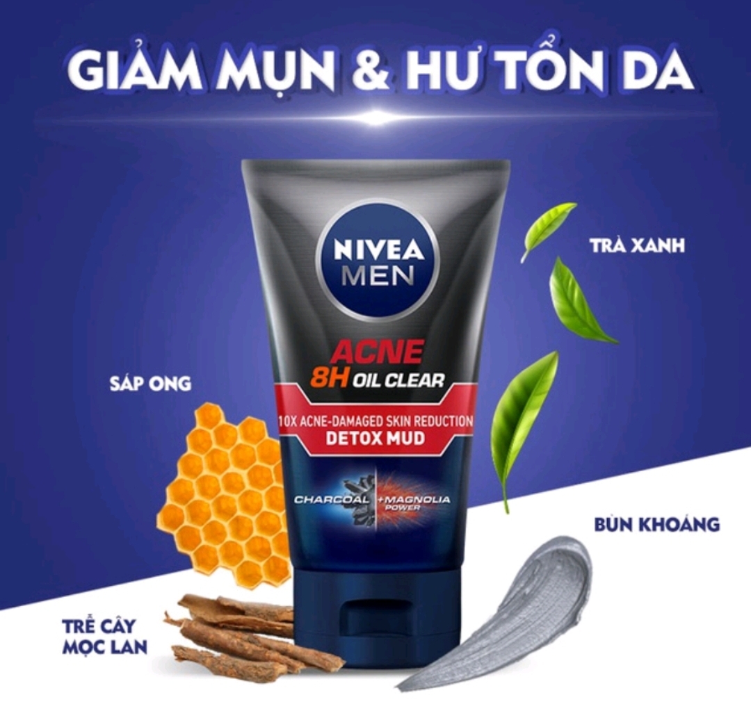 Sữa rửa mặt nivea MEN 100g