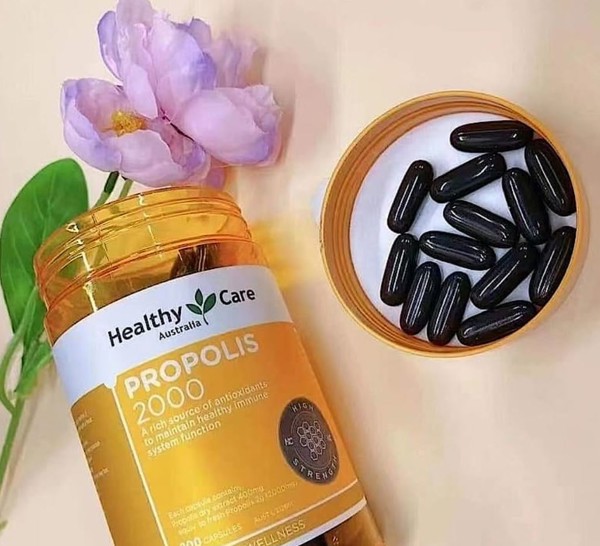 Viên uống keo ong Healthy Care Propolis 2000mg 200 viên của Úc