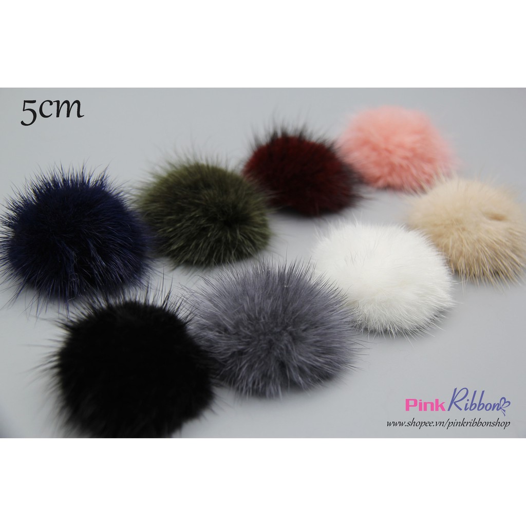 Lông thỏ bán cầu cỡ lớn 5cm
