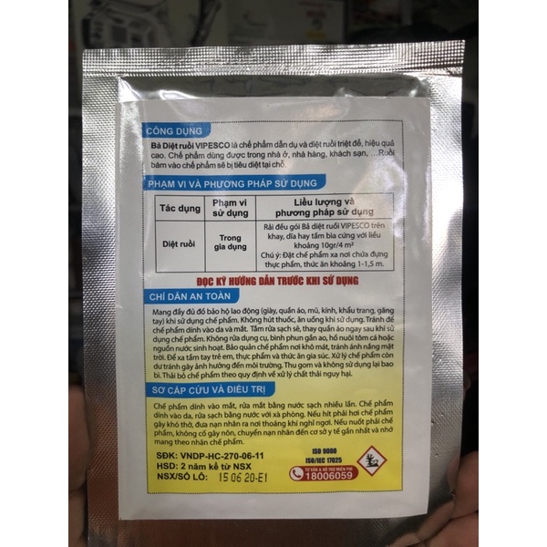 [ Combo 5 gói bả diệt ruồi VIPESCO 10g ]