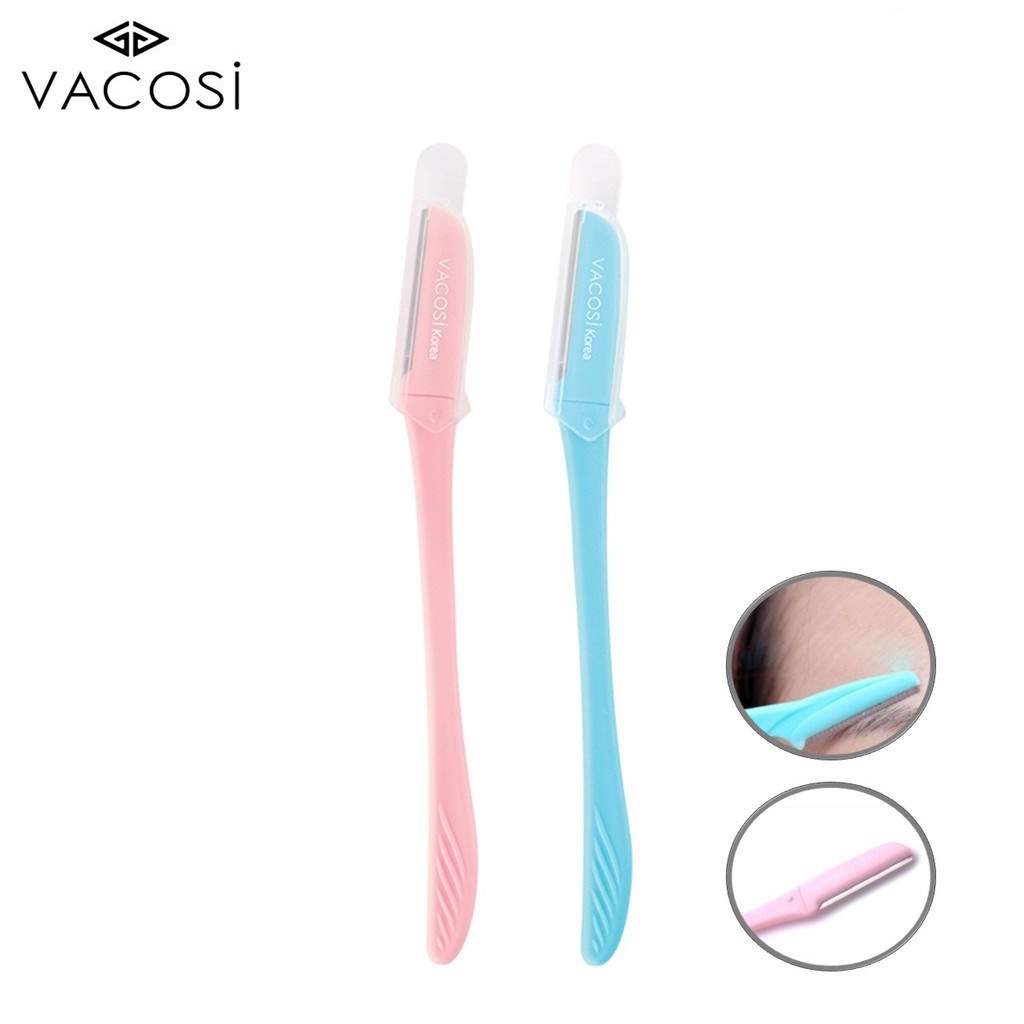[CHÍNH HÃNG] Bộ 2 Dao Cạo Chân Mày Vacosi Eyebrow Knife DC01 Hàn Quốc