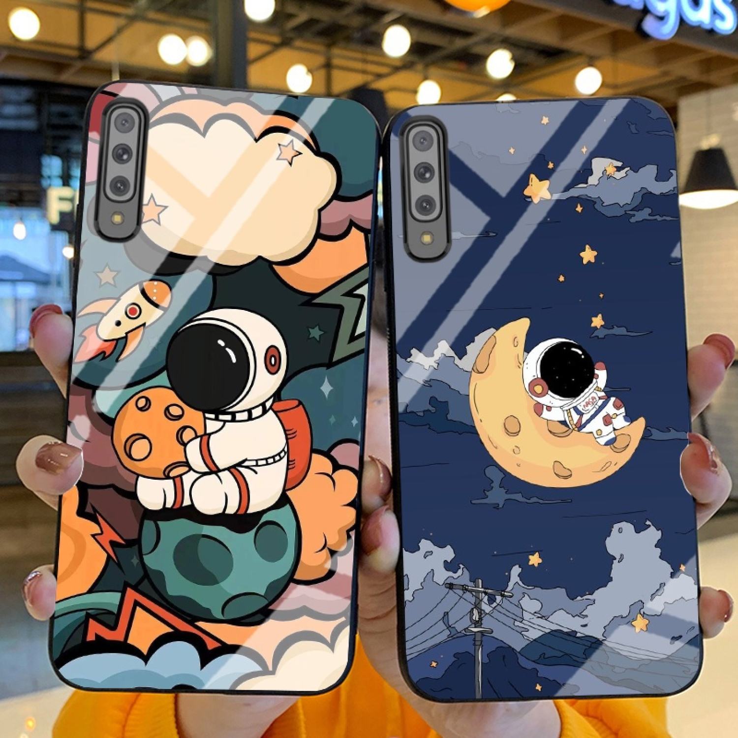Ốp Lưng HUAWEI Y9S Ốp kính bóng cao cấp Phi Hành Gia