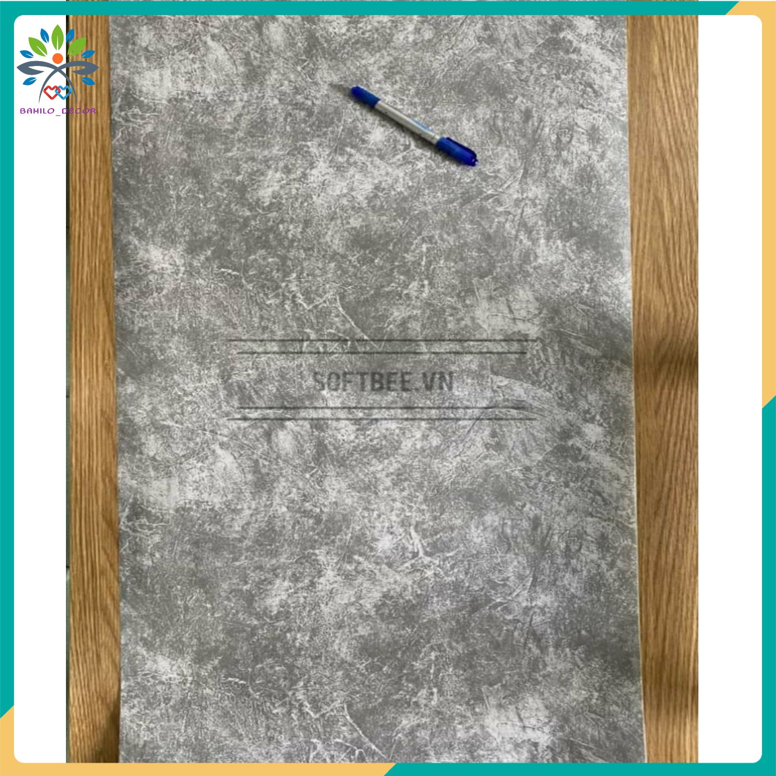 Decal giả vân đá trắng vân đá đen, kích thước 0.45m x 10m / cuộn, có keo mặt sau, keo dính chắc chắn