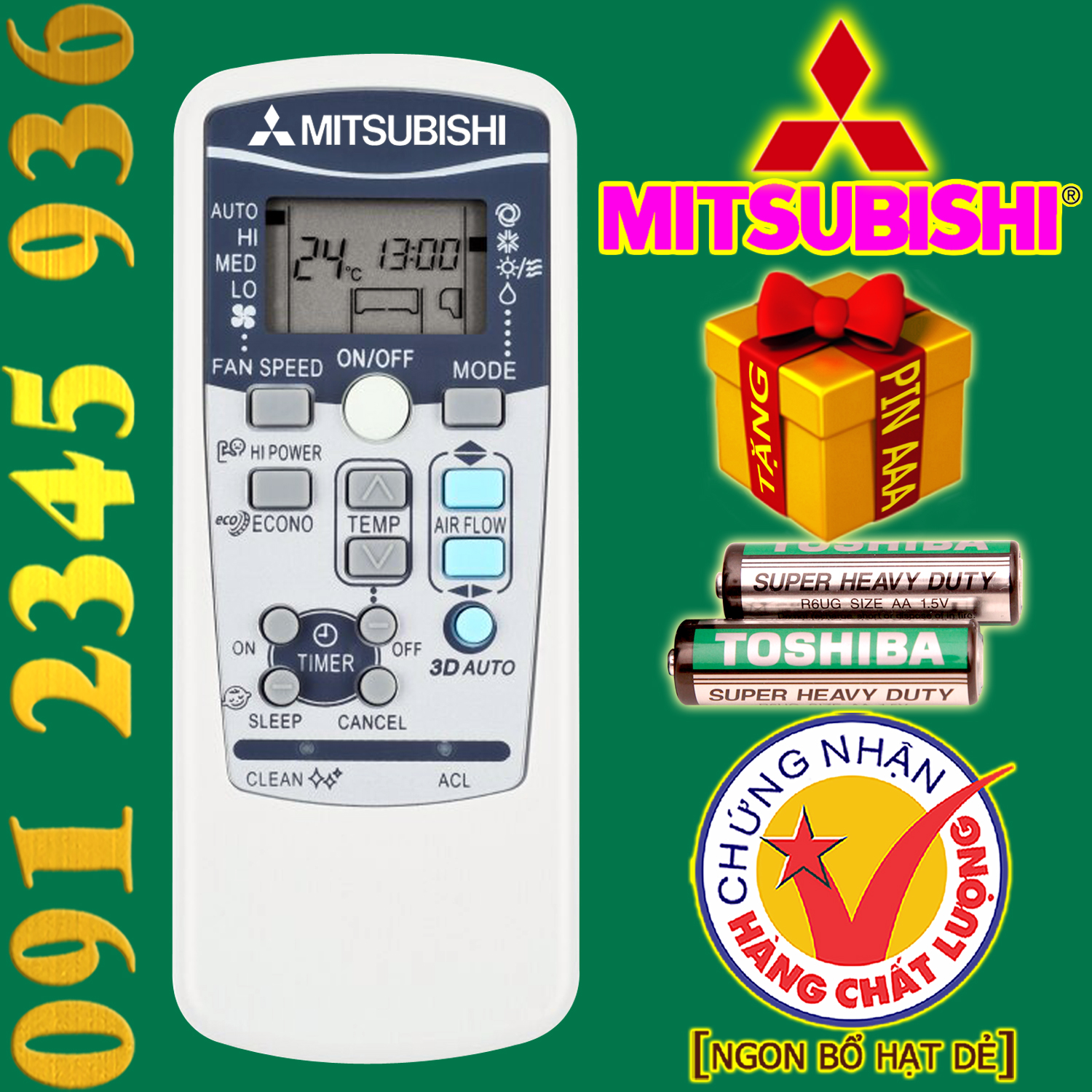 Điều khiển mitsubishi cho điều hòa.