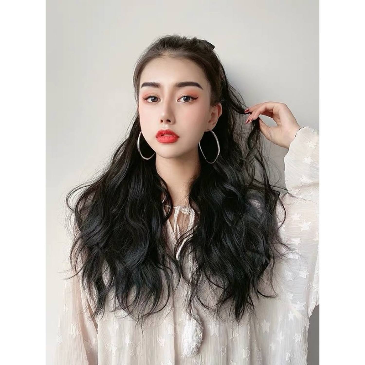 Tóc giả nữ đẹp🌸FREESHIP🌸Tóc giả buộc xù dài ms024