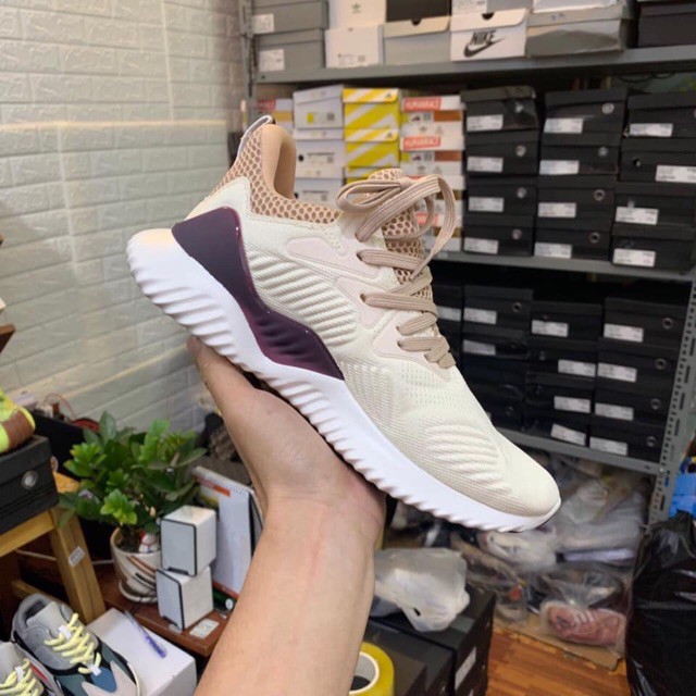Giày Thể Thao Sneaker Alpha Bounce Kem Tím