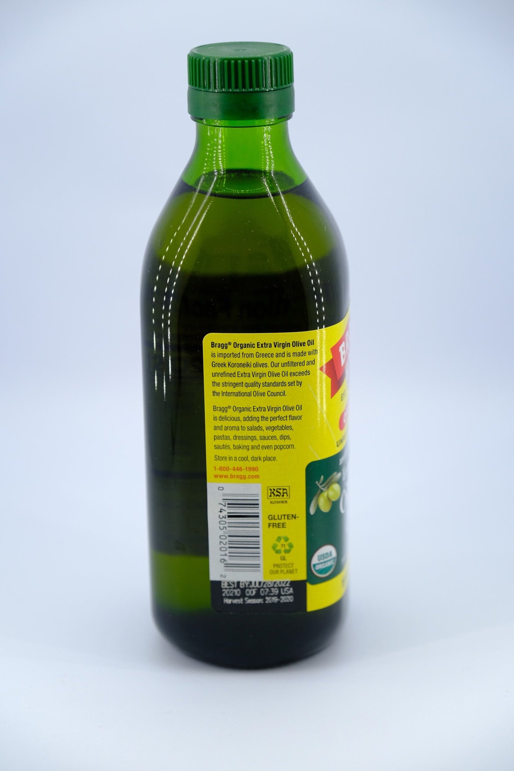 Dầu Oliu ép lạnh hữu cơ Bragg Mỹ - Chai 946ml