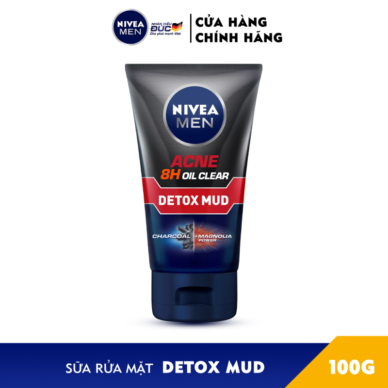 Sữa Rửa Mặt NIVEA MEN Detox Mud Bùn Khoáng Giúp Giảm Mụn & Hư Tổn Da (100G) - 83940 giá rẻ