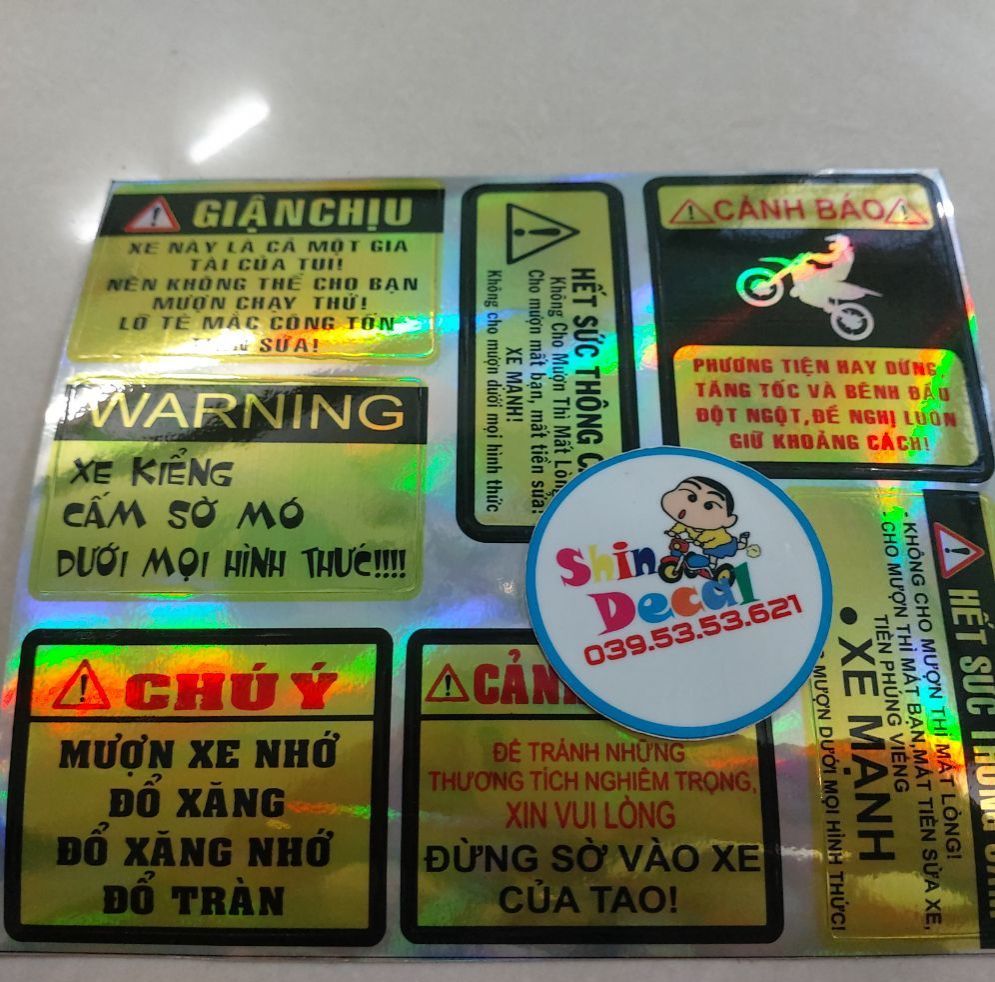 Combo 7 cảnh báo titan 7 màu