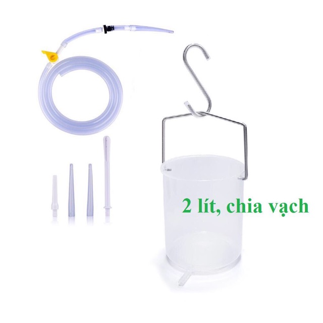 Bộ Bốc Thụt Thải Độc Đại Tràng 2 Lít ( Bốc Nhựa ) - Trắng