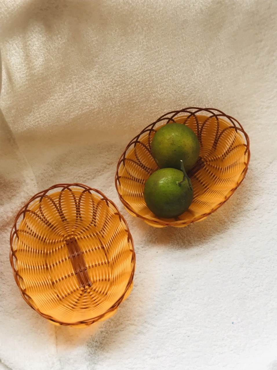 Rổ Nhựa Giả Mây Hình Tròn Và Oval