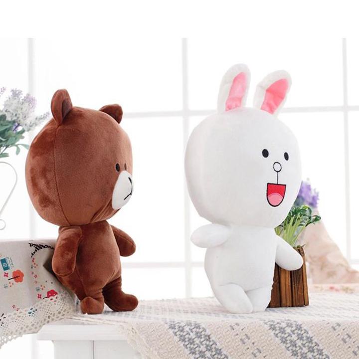Gấu Brown và thỏ Cony kích thước 40cm(có áo)