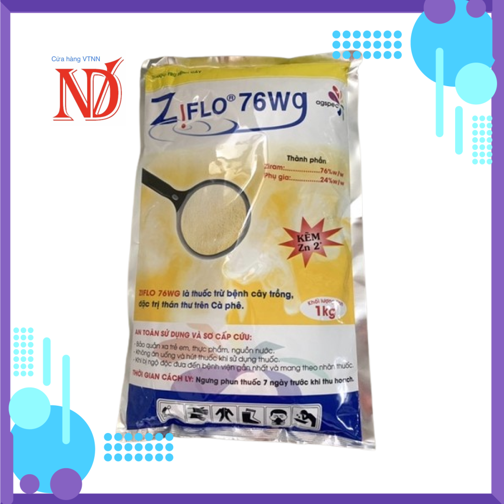 Thuốc trừ bệnh cho cây Ziflo 76WG Gói 1Kg – Trừ bệnh thán thư, đốm lá