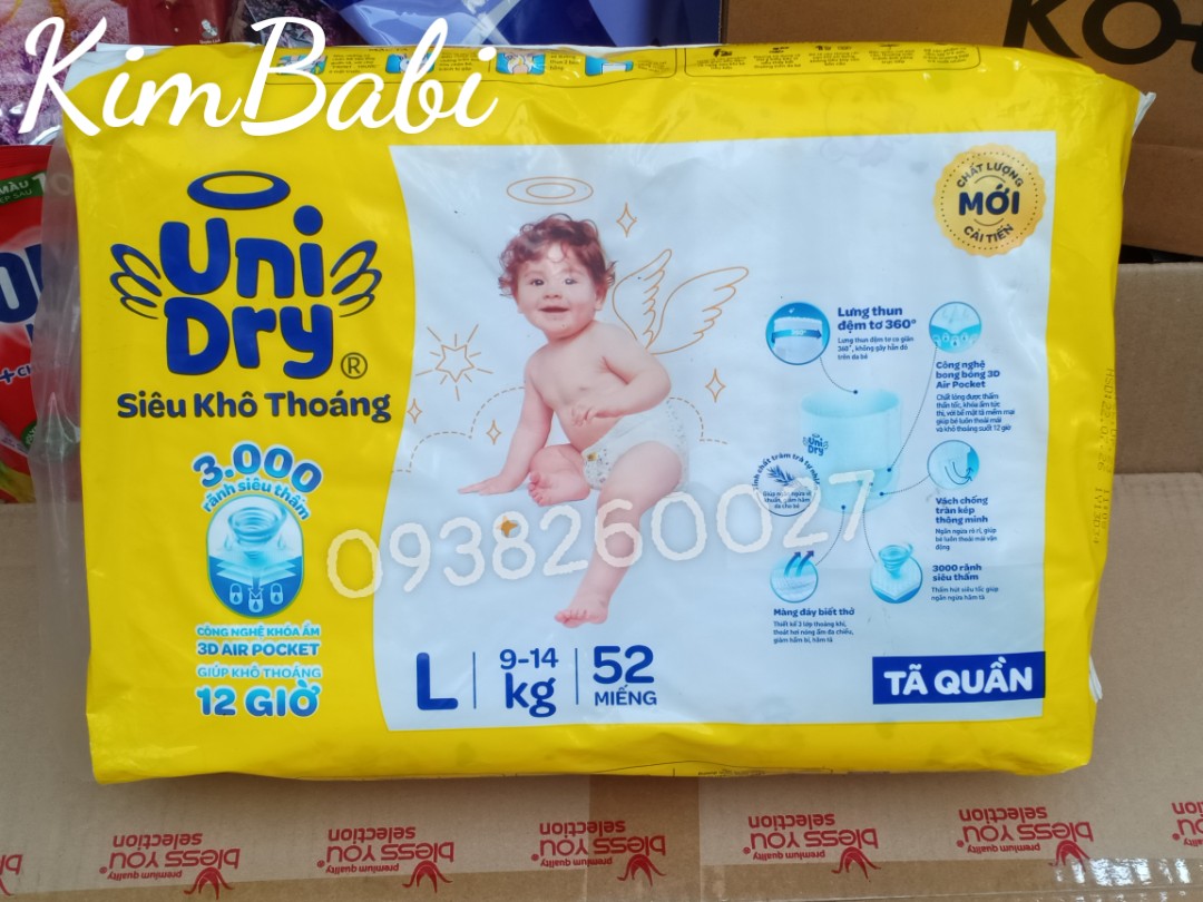 Tã Quần Unidry size L52/XL40/XXL44+6