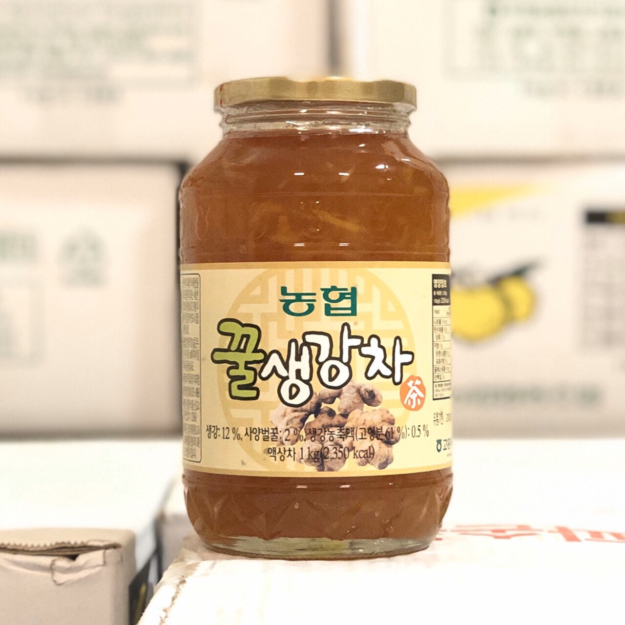 MẬT ONG GỪNG MẪU MỚI HỦ 1KG - Hàn Quốc