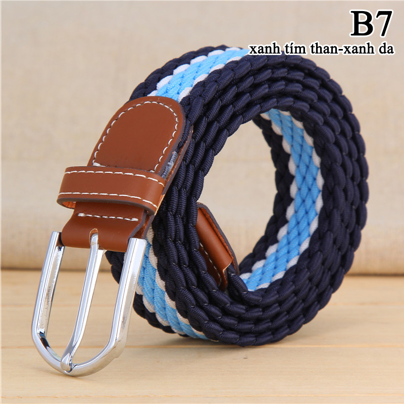Thắt lưng vải dù co giãn B - 12 màu