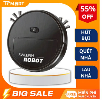 Robot Hút Bụi Lau Nhà, Robot Hut Bui, Máy Hút Bụi Thông Minh – Robot Hút Bụi Lau Nhà Thông Minh Thế Hệ Mới 3 in 1 Tự Động Quét Nhà-Hút Bụi – Lau Nhà Robot Hút Bụi – Máy Hút Bụi Tự Động.