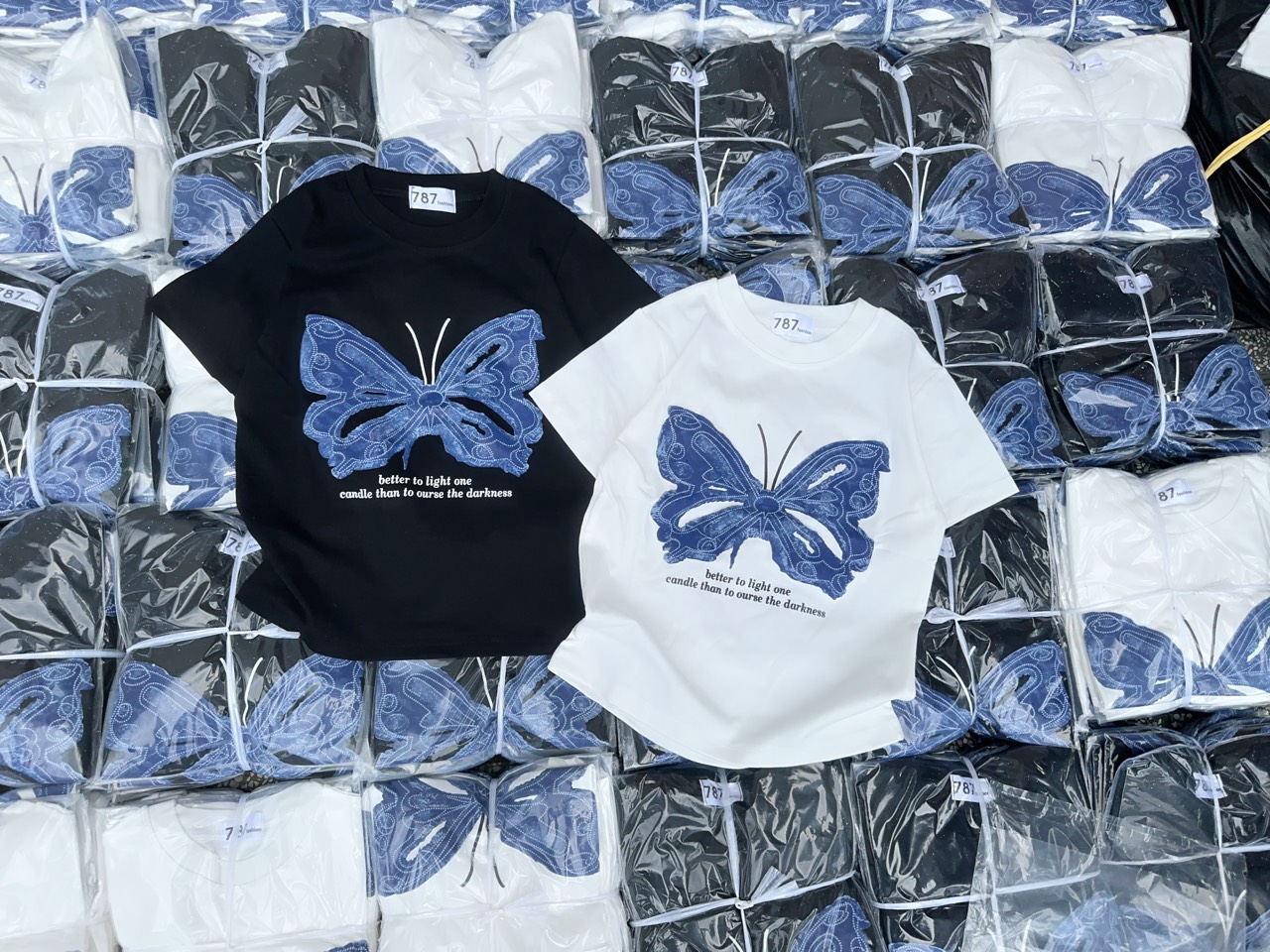 Áo thun Croptop ôm body nữ phối nơ nổi ( Mã Nơ Xanh )