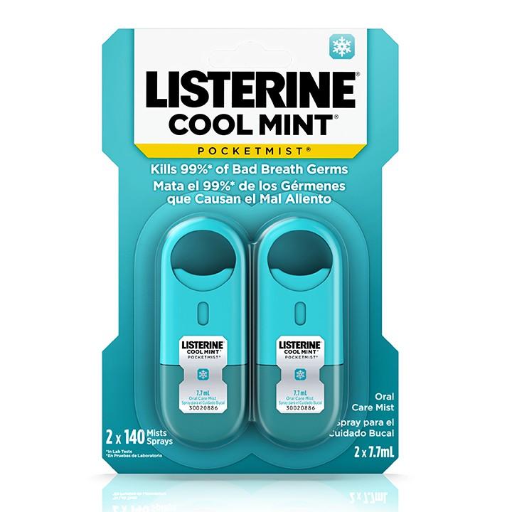 Xịt Thơm Miệng Listerine Pocket Mist (2x7.7ml) - Cool Mint