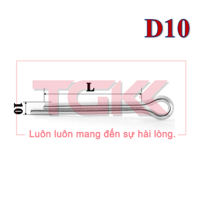 Chốt chẻ inox 304 D10
