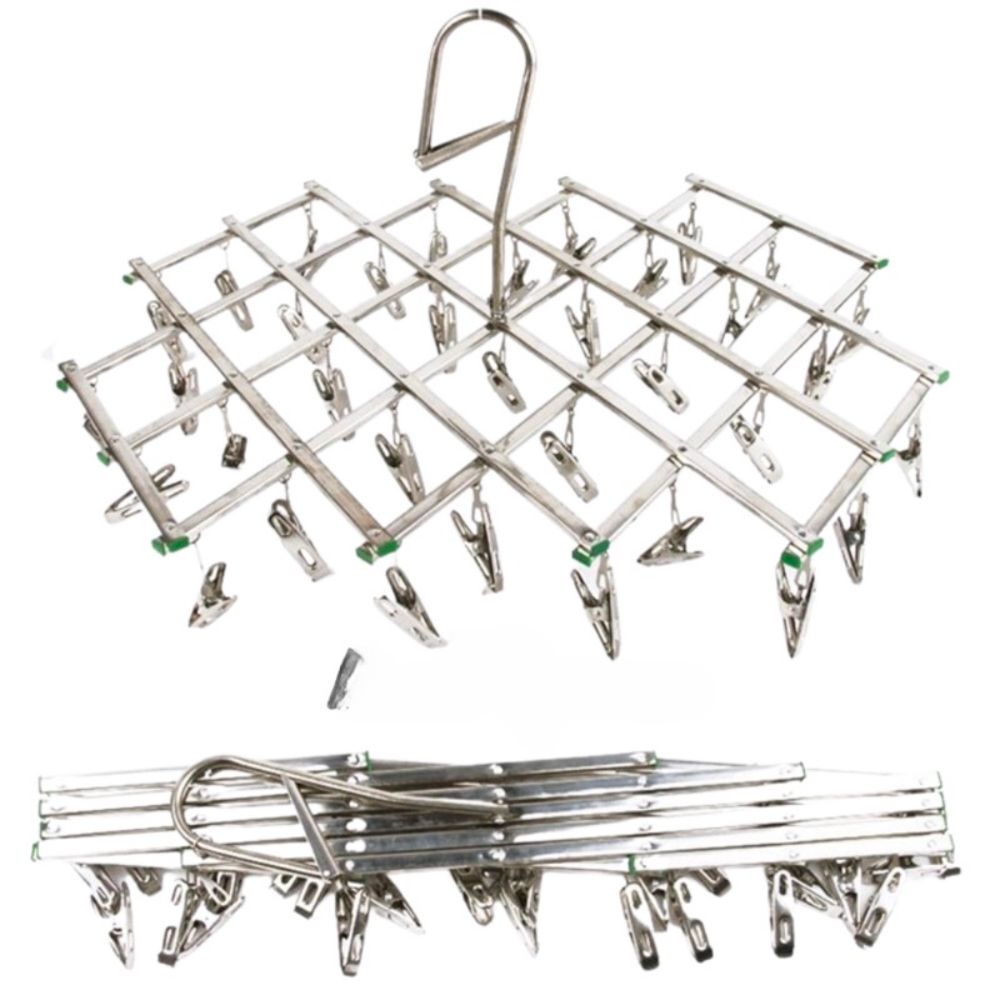 Honper - Móc phơi inox gấp gọn 35 kẹp HP129