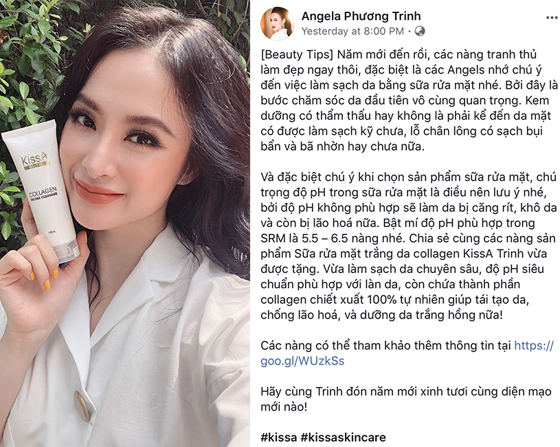 Sữa rửa mặt trắng da Collagen KissA - 100ml