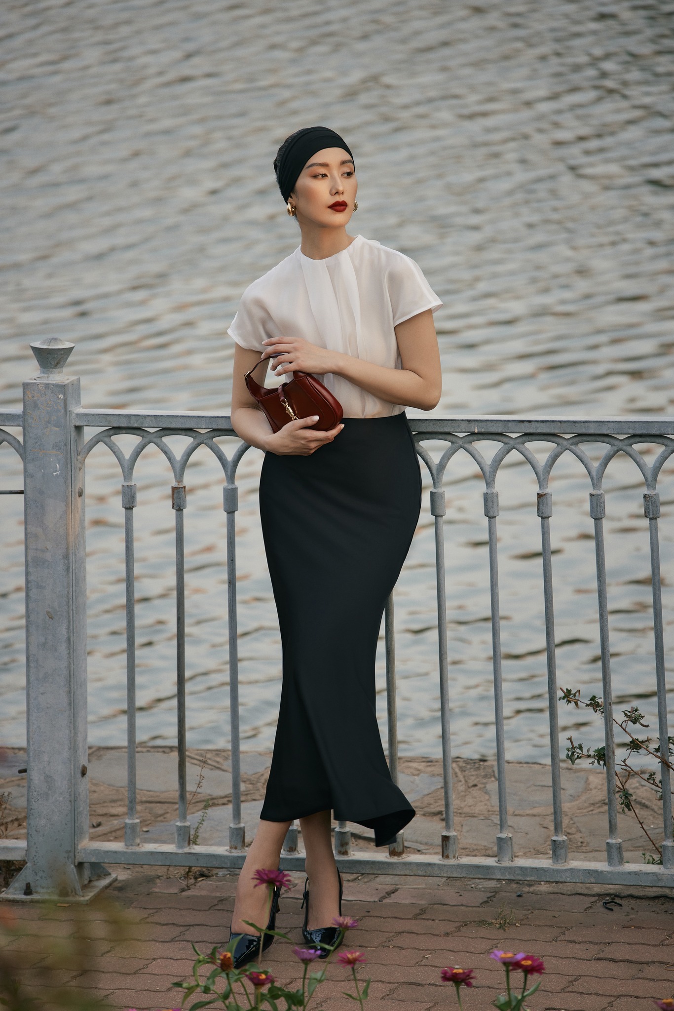 Áo sơ mi lụa Luna Silk Top HUONG BOUTIQUE HBSM1138