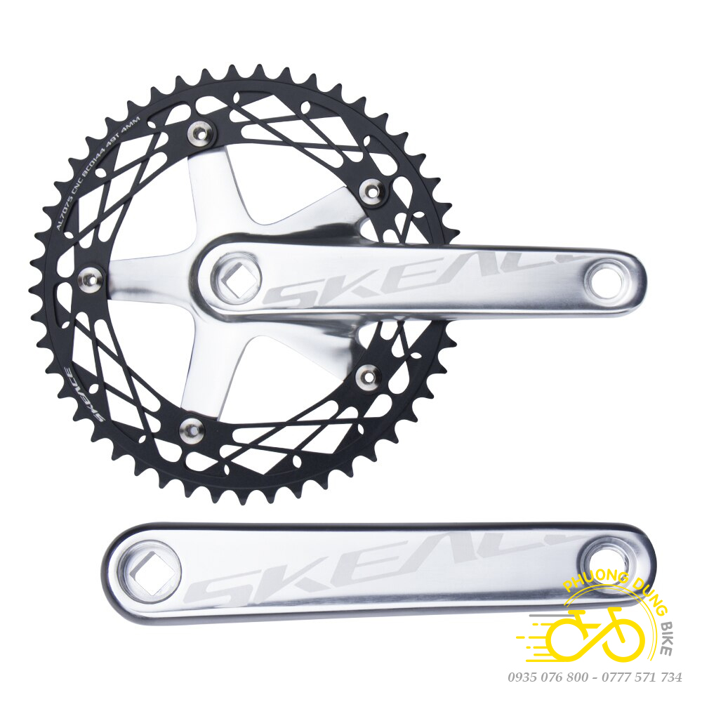 Đùi đĩa xe đạp 1 tầng fixed gear skeace 144bcd 49t