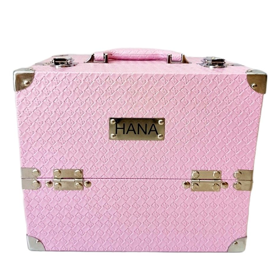 Cốp cao cấp bọc gôc đựng mỹ phẩm, dụng cụ phun xăm, nối mi HANA size 30x20x25 cm có khóa an toàn