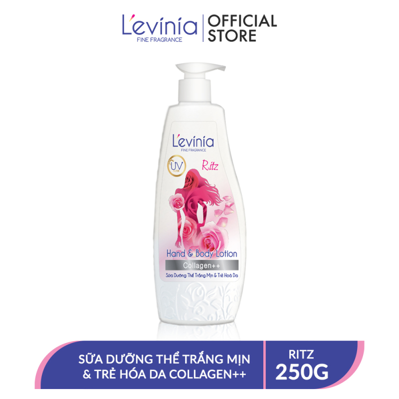 Sữa Dưỡng Thể Trắng Mịn & Trẻ Hóa Da Collagen++ RITZ Levinia 250g