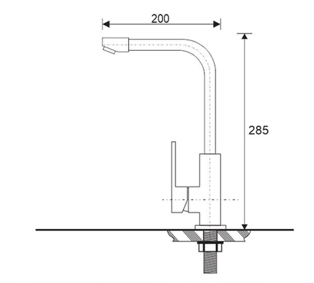 Vòi rửa bát đơn Zento ZT2072