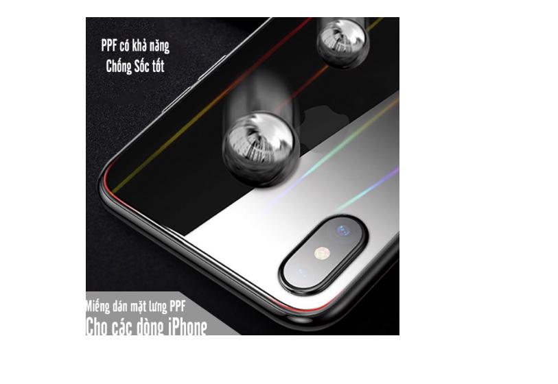 Miếng Dán PPF măt sau full viền cho iPhone Xs max