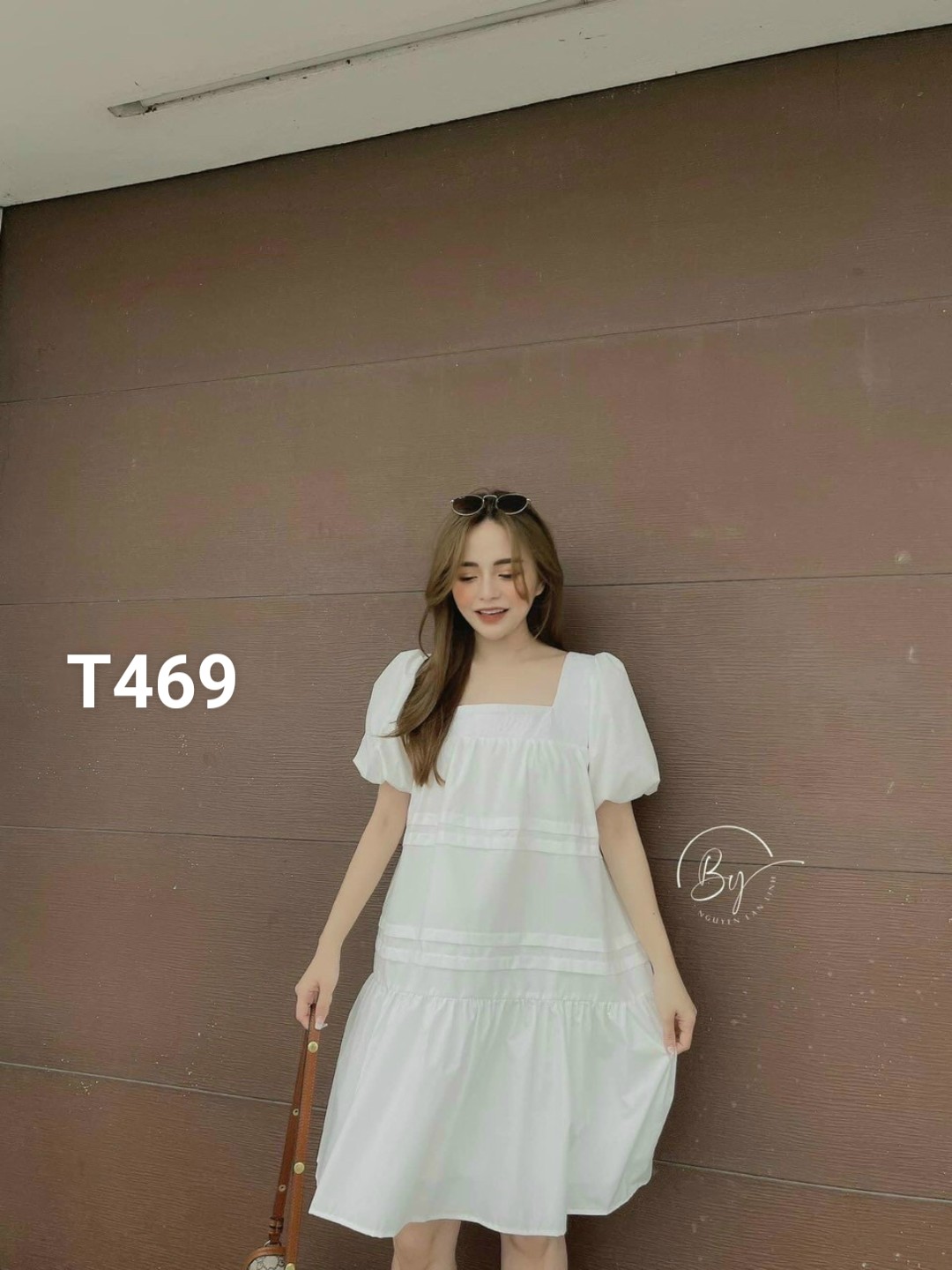 Đầm baby doll dáng xoè tay ngắn nữ dễ thương T469
