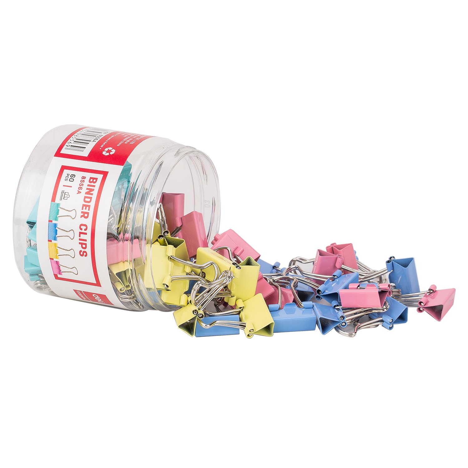 Kẹp bướm màu 15mm Deli -  60 chiếc/hộp - E8556