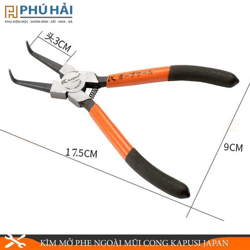 Kìm Phe Mũi Cong Kapusi 7'' k-8335
