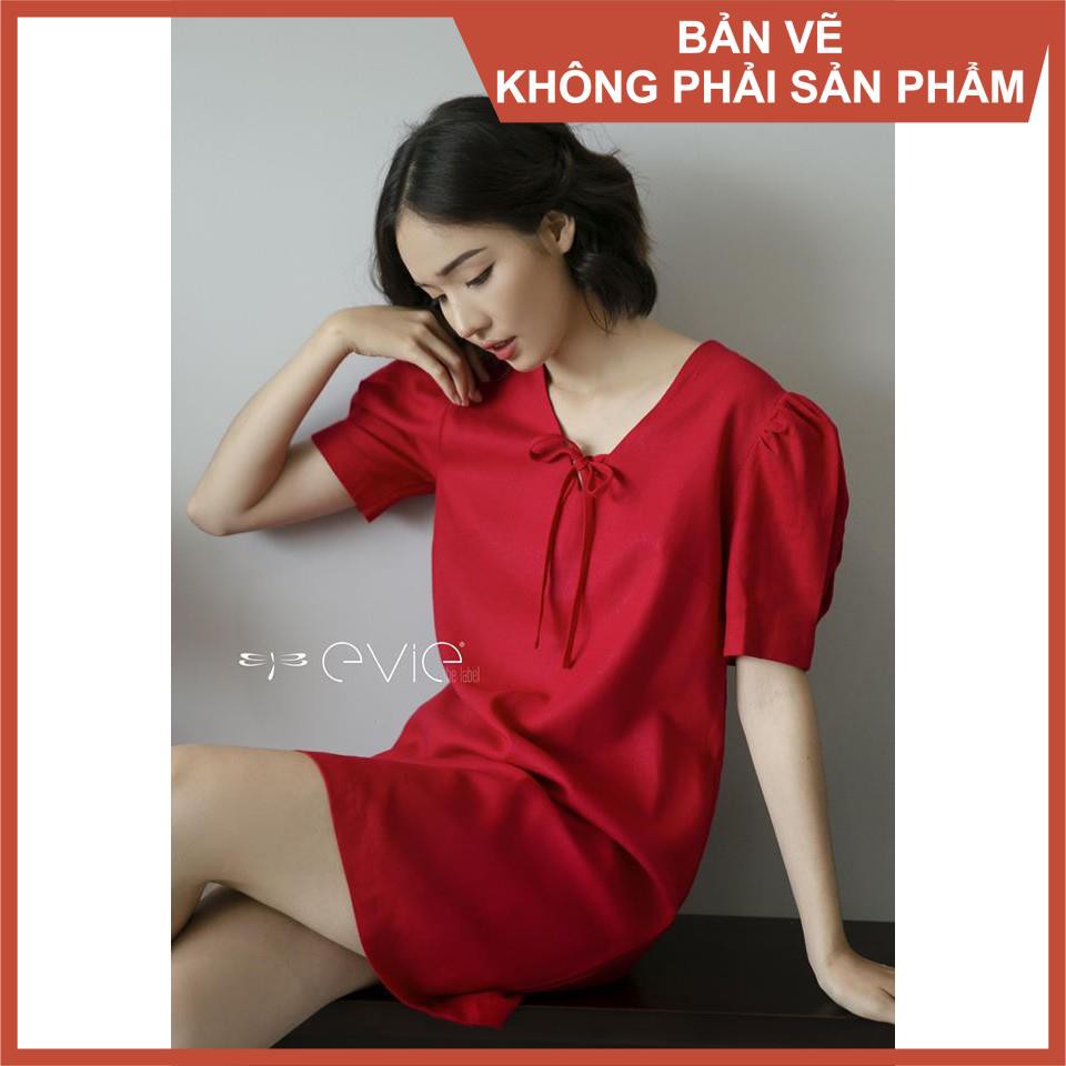 Rập giấy đầm suông tay phồng mã 976 (BẢN VẼ)
