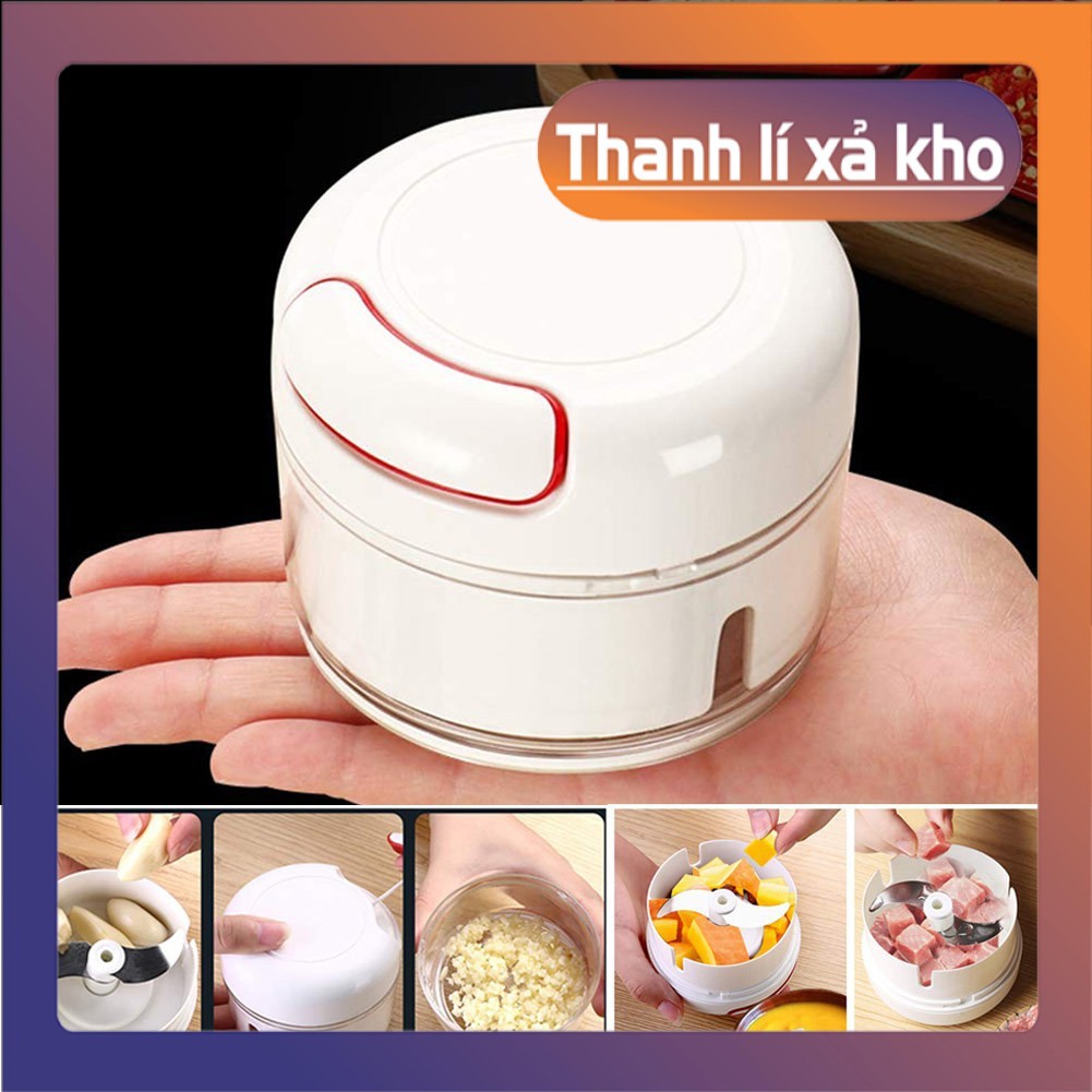 [ XẢ HÀNG THANH LÝ ] Dụng cụ xay tỏi ớt cầm tay đa năng thế hệ mới, Xay tỏi ớt kéo tay mẫu mới, Máy xay tỏi ớt bằng tay mini, Máy Xay Cầm Tay Kéo Dây Đa Năng - Dụng Cụ Xay, Nghiền Nhỏ Tỏi Ớt Rau Củ Quả Siêu Tốc