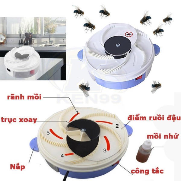 Máy bắt ruồi tự động thông minh, máy diệt côn trùng, máy đuổi ruồi, máy bắt ruồi hiệu quả an toàn thân thiện với môi trường.