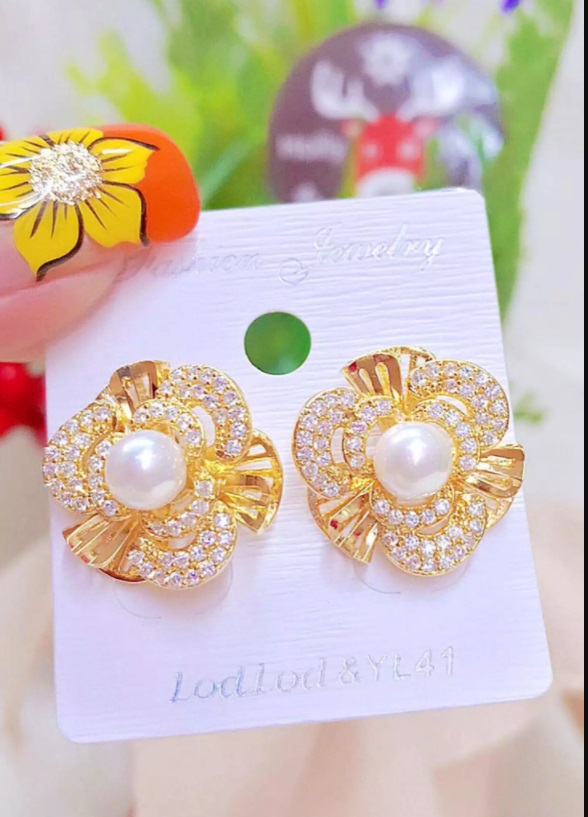 Đôi Bông Tai Xoàn Xoắn Ngọc Trai Nuôi UH40.20.11 - Tặng Kèm Hộp - Được Đổi Trả Trong Vòng 03 Ngày