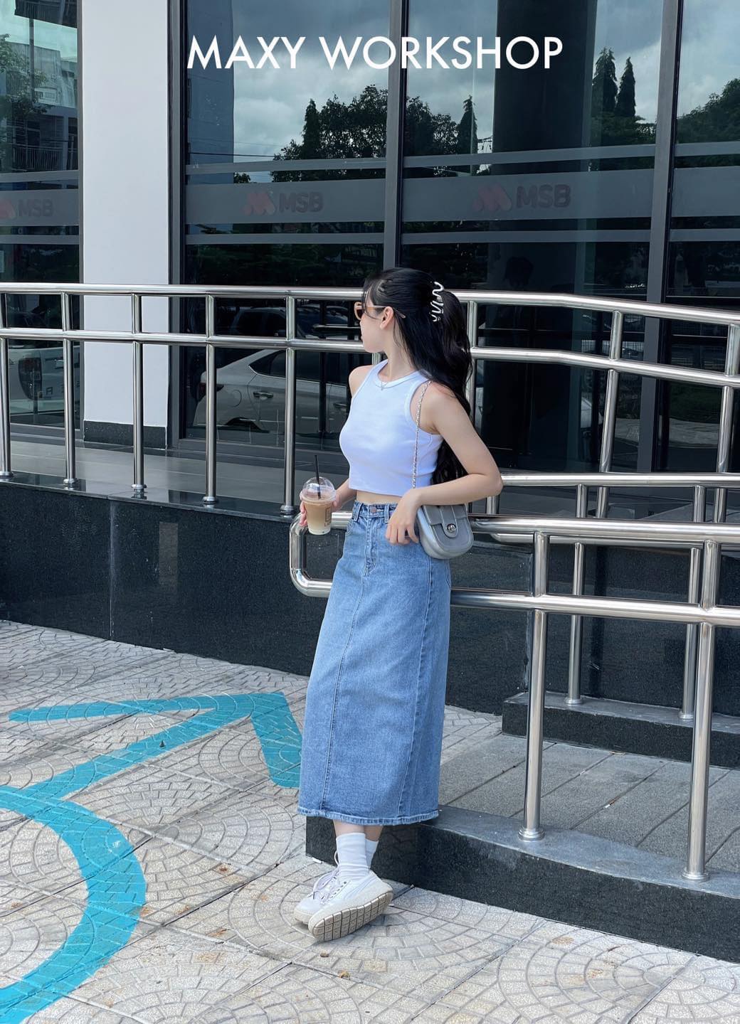 Áo croptop thun Tanktop Tee Maxy Workshop