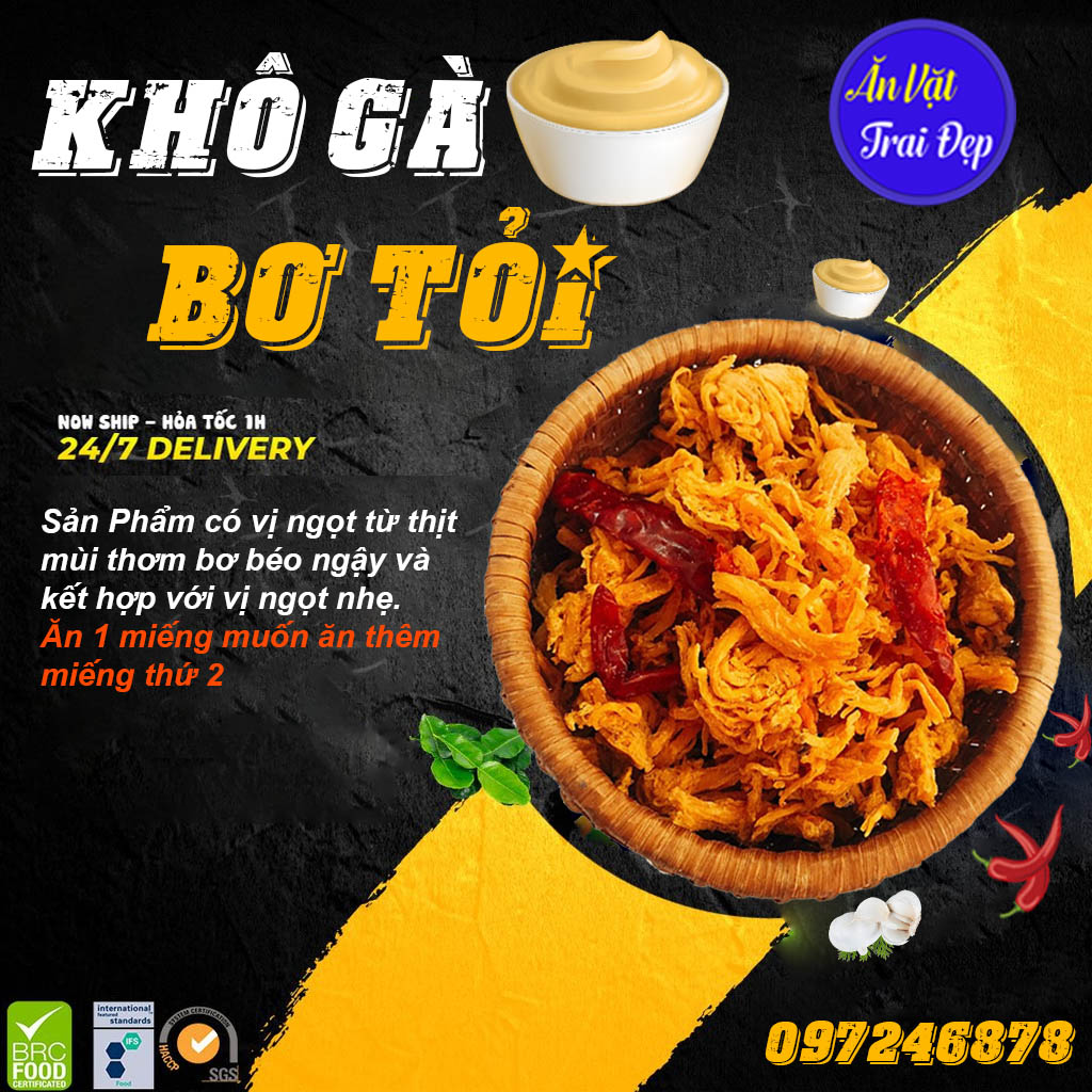 500G Khô Gà Lá Chanh Trai Đẹp