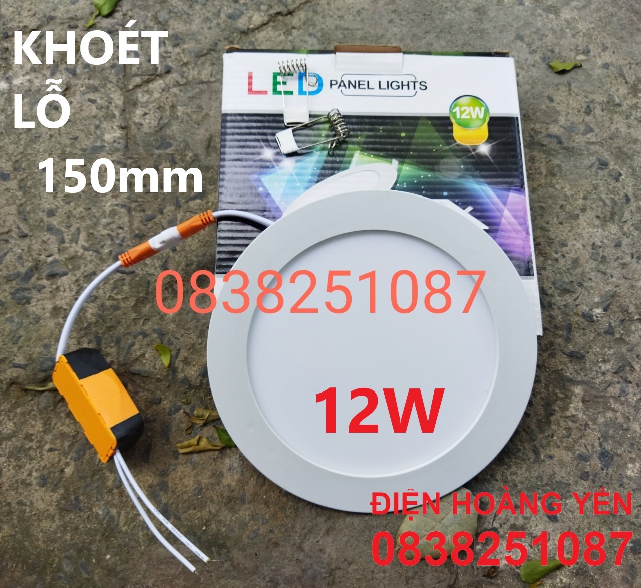 Đèn Led âm trần siêu mỏng 6w 9w 12w 18w ánh sáng trắng, vàng - bảo hành 12 tháng