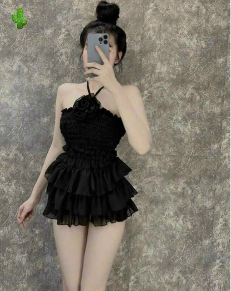Sét bộ voan tơ chân váy tầng siêu hot.