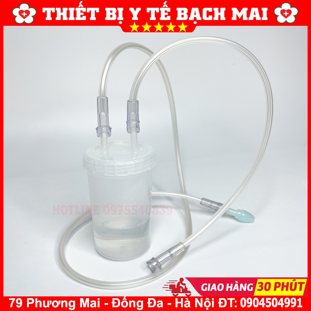 Cốc đựng dịch, 2 dây hút dịch, 1 đầu hút mũi dùng cho các loại máy hút mũi ag life hi baby